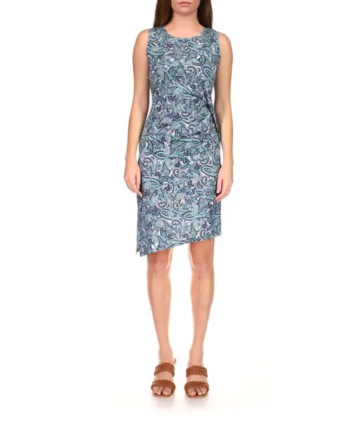 Платье MICHAEL Michael Kors, Paisley Crew Neck Drape Dress