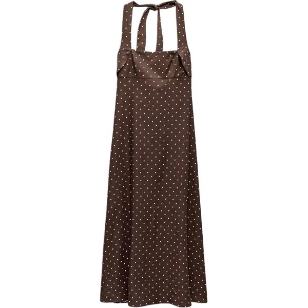 Платье без рукавов женское коричневое Zara