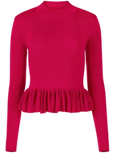 Nina Ricci топ с оборками, красный