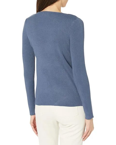 Свитер Calvin Klein Long Sleeve with Cutout At Front, цвет Oceana