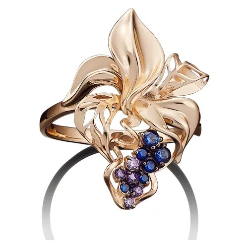 PLATINA jewelry Золотое кольцо с фианитами 01-4988-01-404-1110-48, размер 18,5
