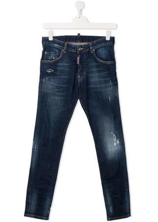 Dsquared2 Kids джинсы с эффектом потертости