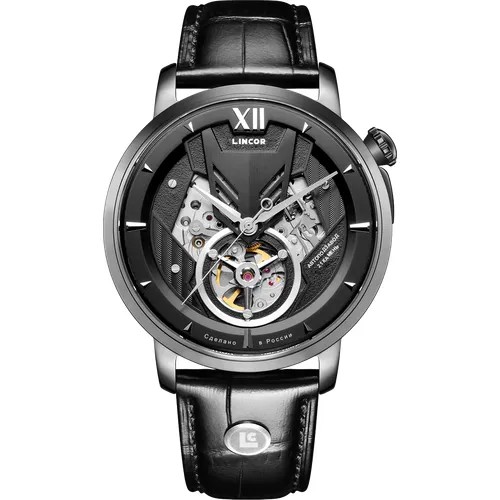 Наручные часы LINCOR, черный, серый