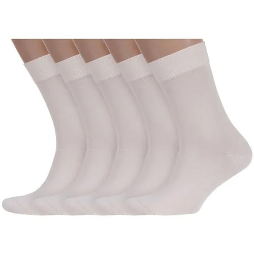 Носки RuSocks, комплект, 5 пар, размер 31 (46-47), бежевый