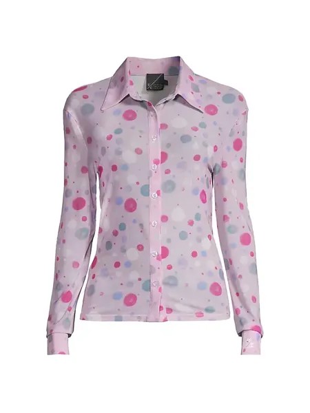 Сетчатая рубашка в горошек Undra Celeste, цвет blush confetti