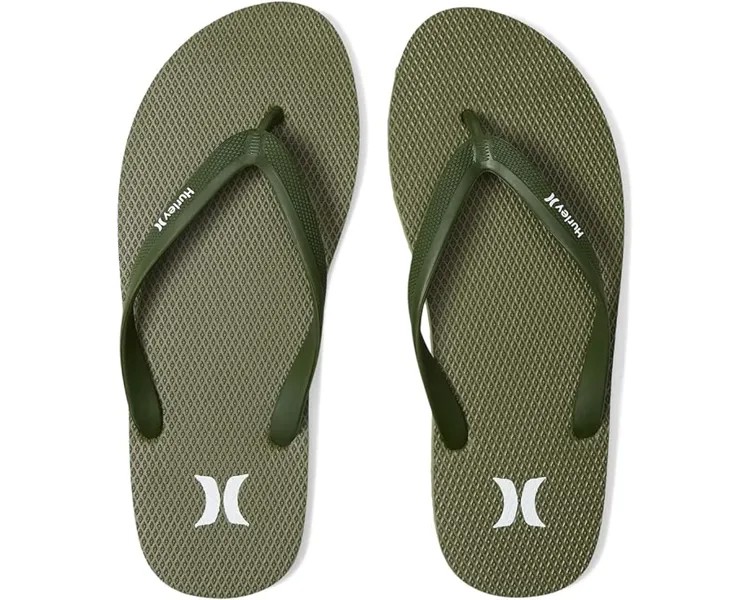 Сандалии Hurley Icon Solid Flip-Flops, оливковый