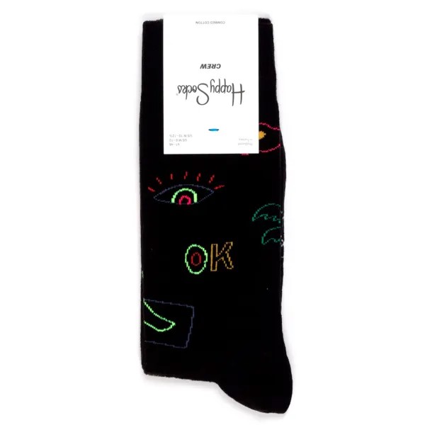 Носки унисекс Happy Socks Happy-Socks-OK-Black черные 41-46