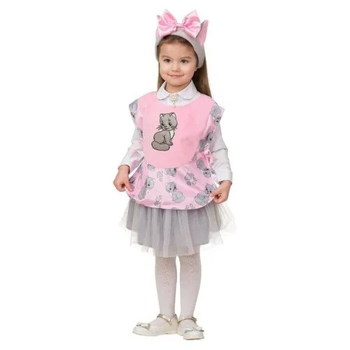 Карнавальный костюм «Кошечка», плюш, накидка, головной убор, 3-7 лет