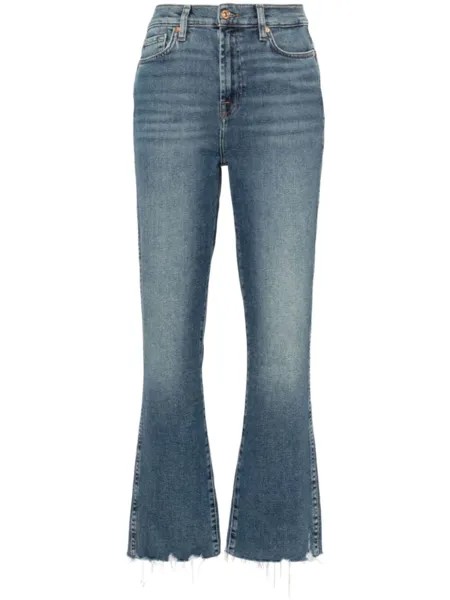 7 For All Mankind укороченные джинсы с завышенной талией, синий