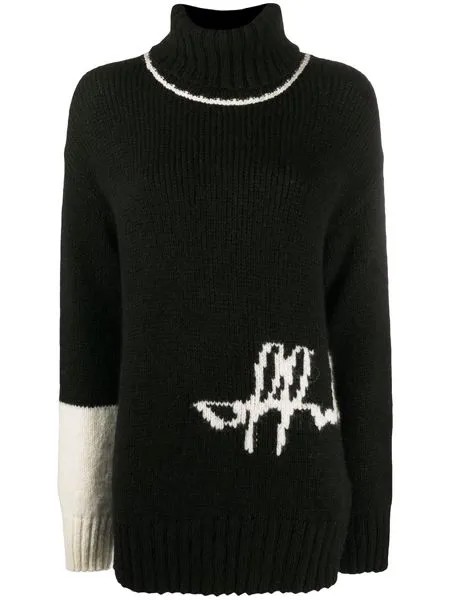 Off-White джемпер вязки интарсия с логотипом