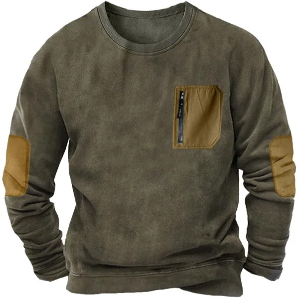 Мужская термотолстовка Polar Fleece Polar Polar с карманом на молнии и карманом в стиле пэчворк