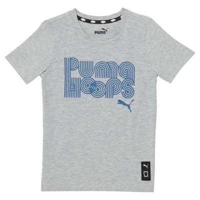 Футболка Puma Basketball с круглым вырезом и короткими рукавами, молодежная футболка для мальчиков, размер 6, повседневная