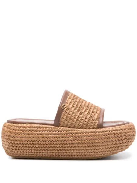 Gianvito Rossi эспадрильи из рафии, коричневый