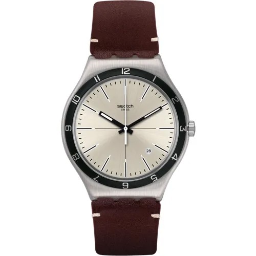 Наручные часы swatch Irony, серебряный, коричневый