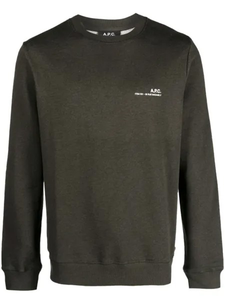 A.P.C. толстовка Heather, зеленый