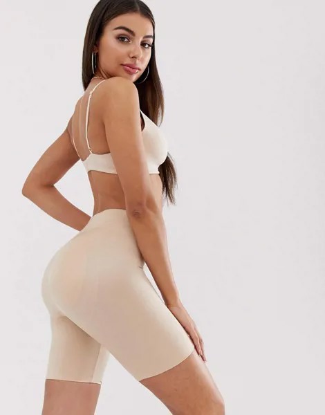 Бежевые корректирующие шорты Spanx - Suit Your Fancy Butt Enhancer-Бежевый