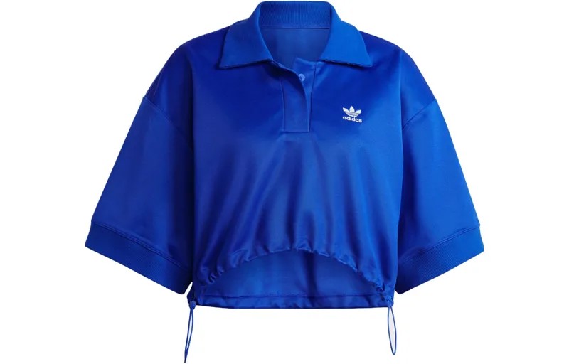 Женская рубашка-поло Adidas Originals, цвет Bright Blue/Black/Dark Blue/Green/Orange