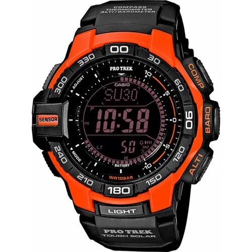 Наручные часы CASIO Pro Trek PRG-270-4ER, черный, оранжевый