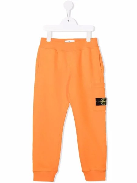 Stone Island Junior спортивные брюки с нашивкой-логотипом