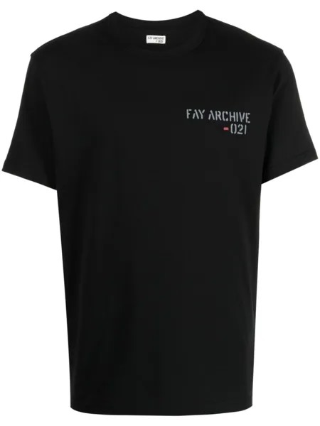 Fay футболка с логотипом, черный