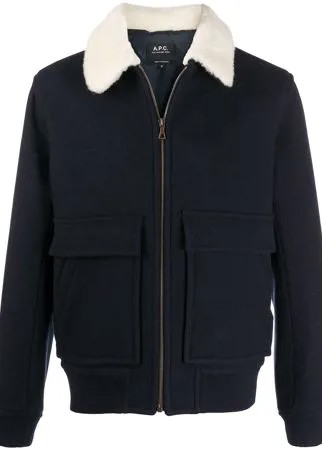 A.P.C. куртка с подкладкой из шерпы
