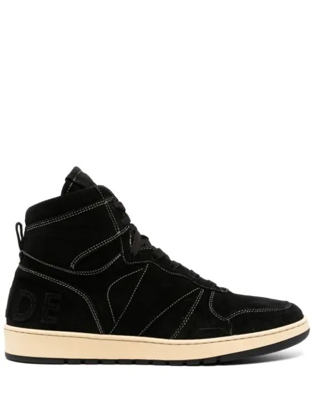 RHUDE Rhecess high-top suede sneakers, черный