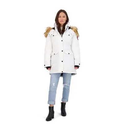 Женская белая парка из искусственного меха Canada Weather Gear, верхняя одежда L BHFO 9192