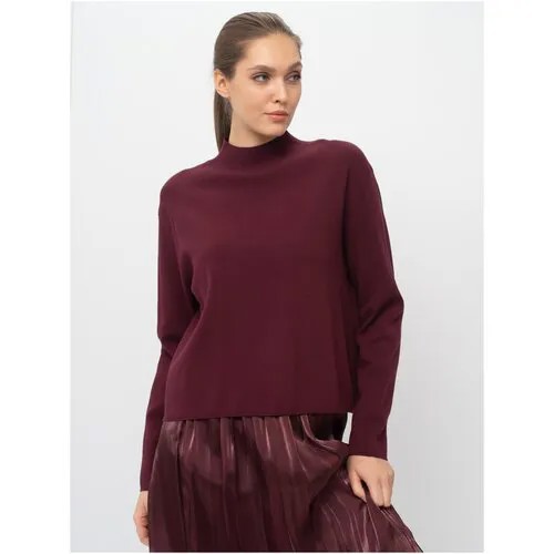 Водолазка Gerry Weber, длинный рукав, свободный силуэт, размер 38 / S, бордовый