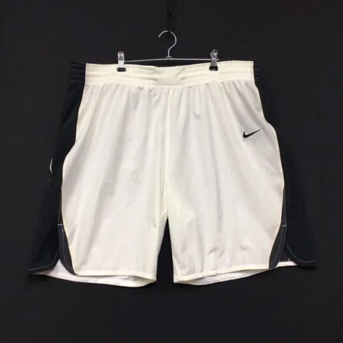 Шорты для бега Nike Hyperelite (женские, размер 3XL), белые/черные, спортивные, баскетбольные