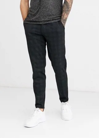 Темно-серые брюки в клетку Celio-Серый