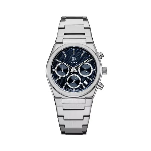 Наручные часы УЧЗ 3084B-3, серебряный, синий