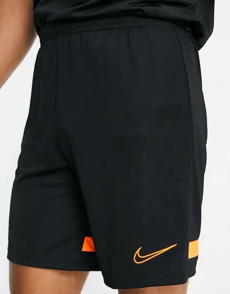 Шорты черного и оранжевого цветов Nike Football Academy-Черный цвет