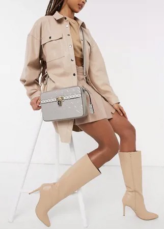Серая сумка через плечо с тиснением в виде монограммы River Island-Серый