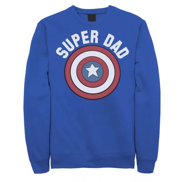 Мужская толстовка со щитом Капитана Америки Marvel Father's Day Super Dad