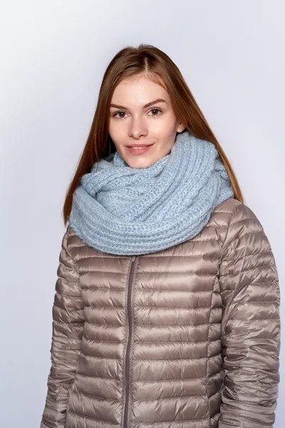 Снуд женский Baon B359552 cloudy blue melange, 160х30 см