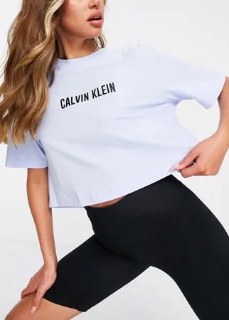 Голубая спортивная футболка Calvin Klein Performance-Голубой