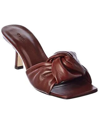 Женские кожаные сандалии By Far Knot Front, коричневые 35