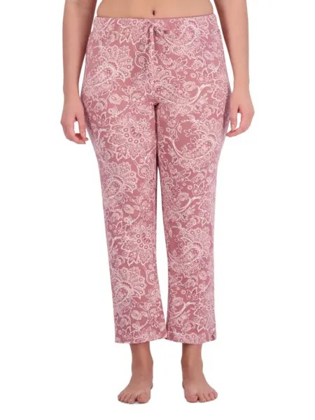 Прямые пижамные брюки Tahari, цвет Mesa Rose