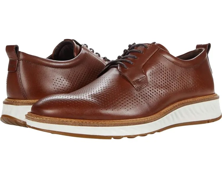 Оксфорды ECCO ST.1 Hybrid Dress Perforated, цвет Cognac Full Grain Leather