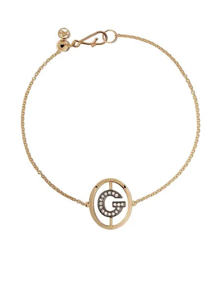 Annoushka золотой браслет с инициалом G и бриллиантами