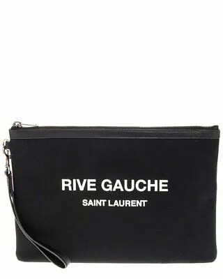 Женская парусиновая сумка на молнии Saint Laurent Rive Gauche