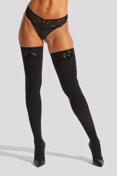 Непрозрачные чулки с бантом Ann Summers, черный