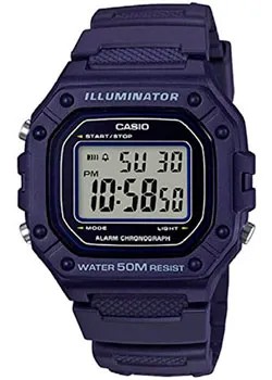 Японские наручные  мужские часы Casio W-218H-2AVEF. Коллекция Digital