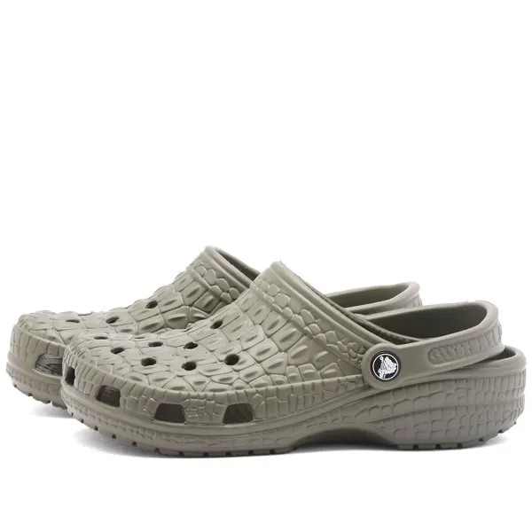 Сандалии Crocs Classic Crocskin Clog, цвет Dusty Olive