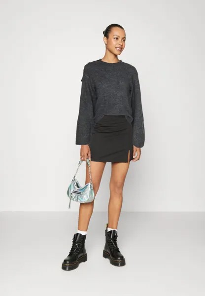 Свитшот Vero Moda VMLEFILE O NECK BUTTON, цвет medium grey melange