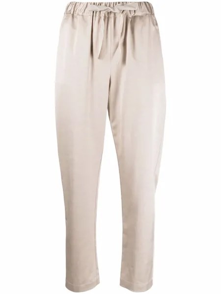 Semicouture drawstring cropped-leg trousers