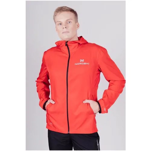 Мужская куртка для бега Nordski Run (48/M, красная)