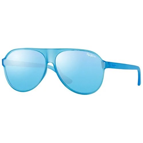 Солнцезащитные очки Pepe Jeans, авиаторы, оправа: пластик, зеркальные, голубой