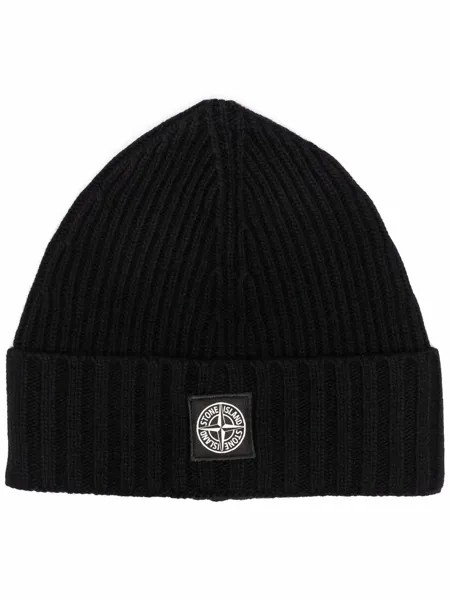 Stone Island Junior шапка бини в рубчик