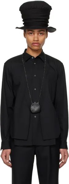Черная рубашка с вентиляцией Comme Des Garcons